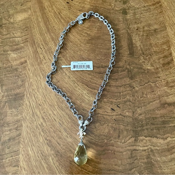 ANDREA CANDELA ‘Ibiza’ Lemon Citrine Necklace SS/18K/Diamonds - Picture 10 of 10